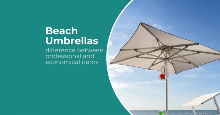beach umbrellas difference between professional and ecomical