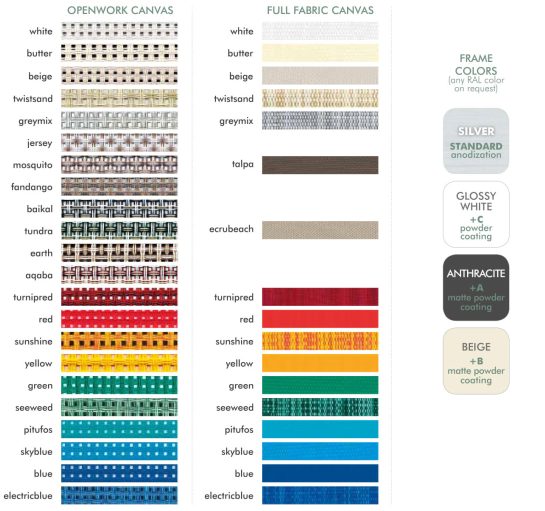 Professional Sunbeds Colors