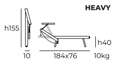 s-heavy Folding Sunbed Heavy