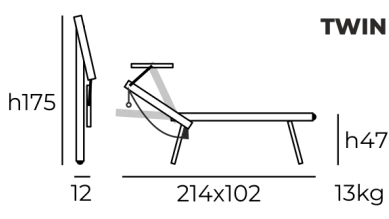 s-twin Folding Sunbed Twin